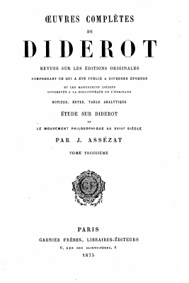 Couverture de Diderot - Oeuvres 03